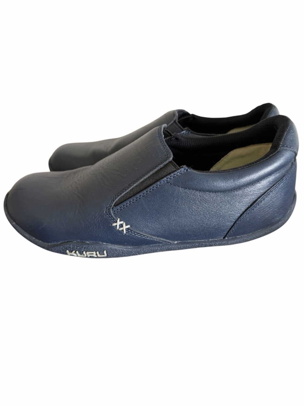 KURU Navy Leather Slip On Shoes Womens Size 11.5 Comfort Shoes